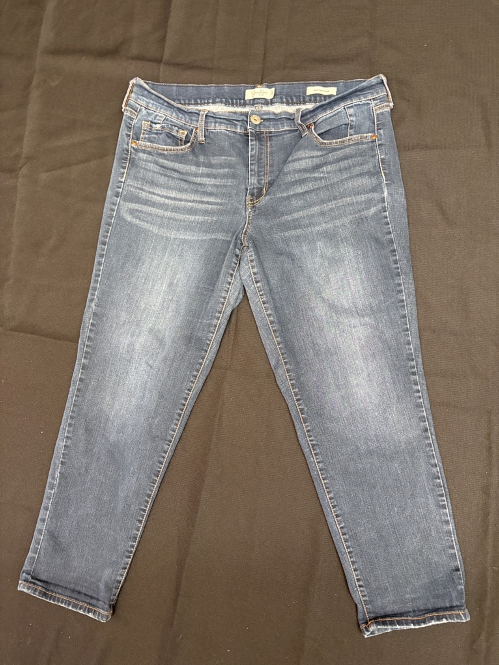 Jessica Simpson Blue Skinny Jeans with Subtle Fading